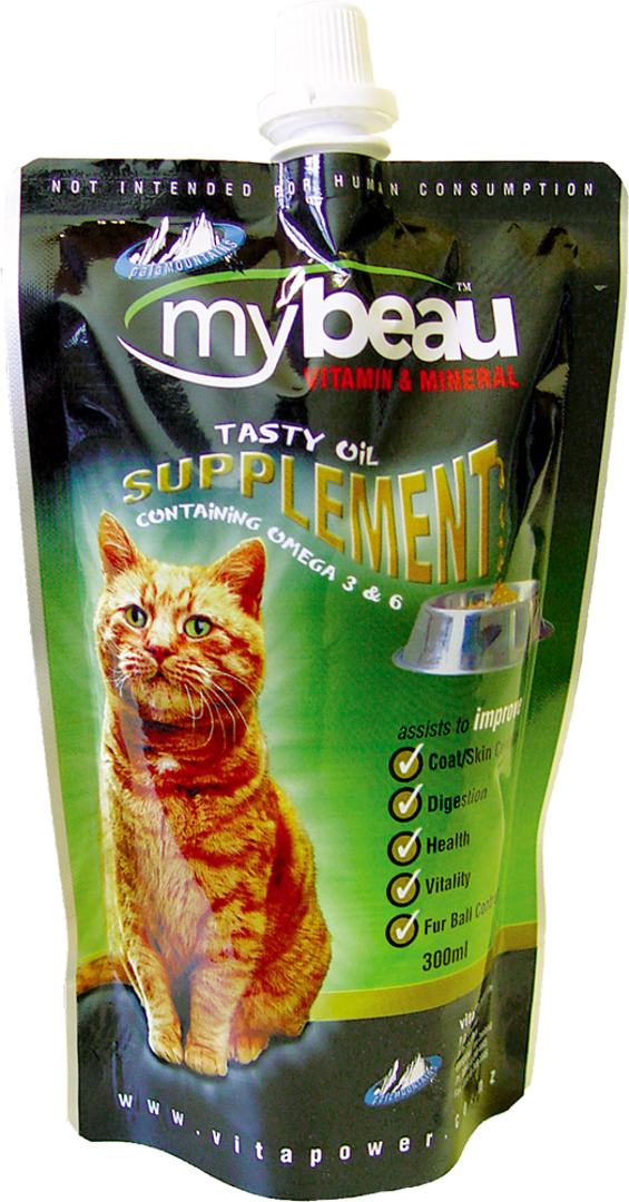 Mybeau Vitamin & Mineral Supplement for Cats 300ml Pouch image 0